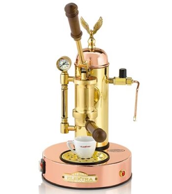 Elektra Micro Casa Leva Copper and Brass Coffee Machine