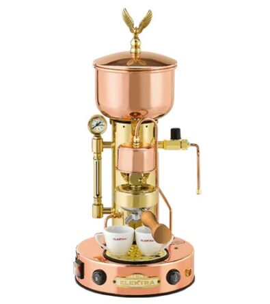 Elektra Micro Casa Semiautomatica Copper and Brass Coffee Machine